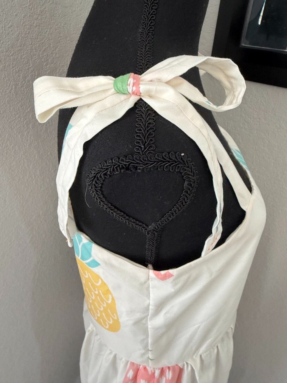 Vintage HANDMADE Pineapple Tiered Midi Sundress Small - Picture 5 of 12